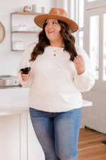 Load image into Gallery viewer, Another Memory Ivory Diamond Textured Sweater
