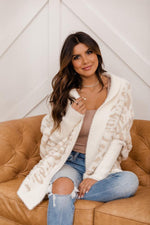 Load image into Gallery viewer, Caught Your Gaze Animal Print Ivory Cardigan
