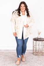 Load image into Gallery viewer, Caught Your Gaze Animal Print Ivory Cardigan
