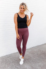 Load image into Gallery viewer, Chasing Reality Maroon High Waist Legging

