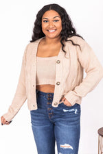 Load image into Gallery viewer, Undiscovered Talent Beige Two Piece Tank and Cardigan Set
