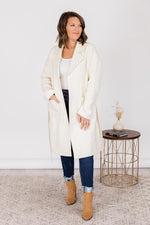 Load image into Gallery viewer, No Doubts In Mind Cream Belted Coat

