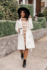 Load image into Gallery viewer, No Doubts In Mind Cream Belted Coat

