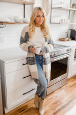 Load image into Gallery viewer, Beautiful Nights Beige Colorblock Cardigan

