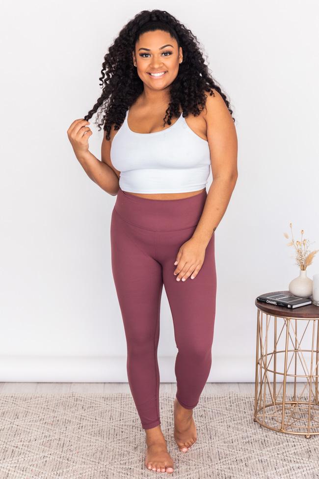Chasing Reality Maroon High Waist Legging