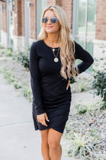 Load image into Gallery viewer, Sure To Fall In Love Black Dress

