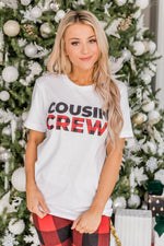 Load image into Gallery viewer, Cousin Crew Graphic White Tee
