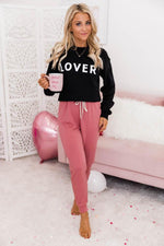Load image into Gallery viewer, LOVER Block Black Graphic Sweatshirt
