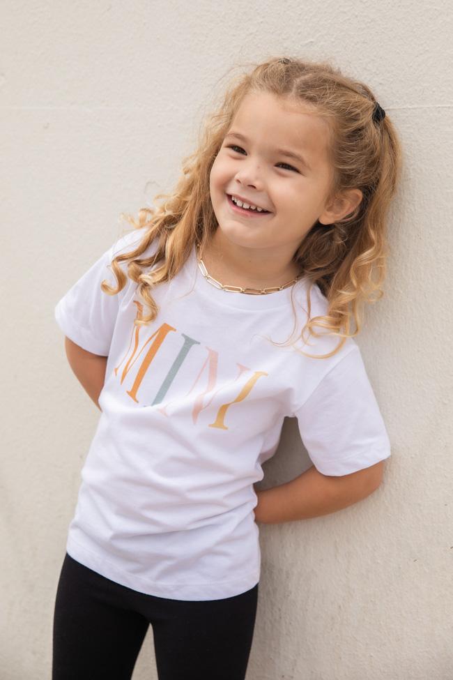 Mini Vintage Multi White Graphic Toddler Tee