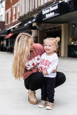 Load image into Gallery viewer, Baby Spice Mauve Toddler Graphic White Sweatshirt
