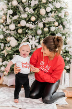 Load image into Gallery viewer, Santa Baby White Graphic Onesie
