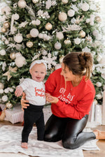 Load image into Gallery viewer, Santa Baby White Graphic Onesie
