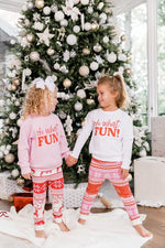 Load image into Gallery viewer, Kids Oh What Fun Pink Graphic Sweatshirt
