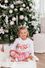 Load image into Gallery viewer, Kids Oh What Fun White Graphic Sweatshirt
