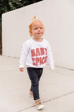 Load image into Gallery viewer, Baby Spice Mauve Toddler Graphic White Sweatshirt
