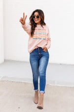 Load image into Gallery viewer, Feels Like Fall Peach Graphic Sweatshirt

