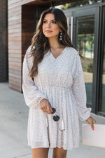 Load image into Gallery viewer, What&#39;s Happening Beige Animal Print Dress
