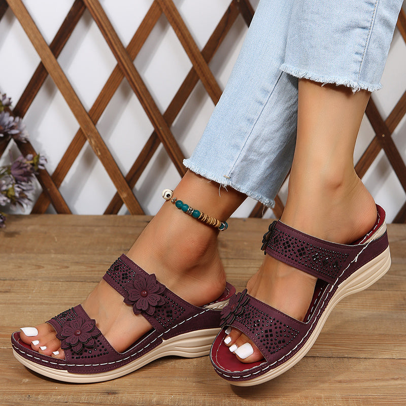Sandal Florence with High and Comfortable Wedge Heel