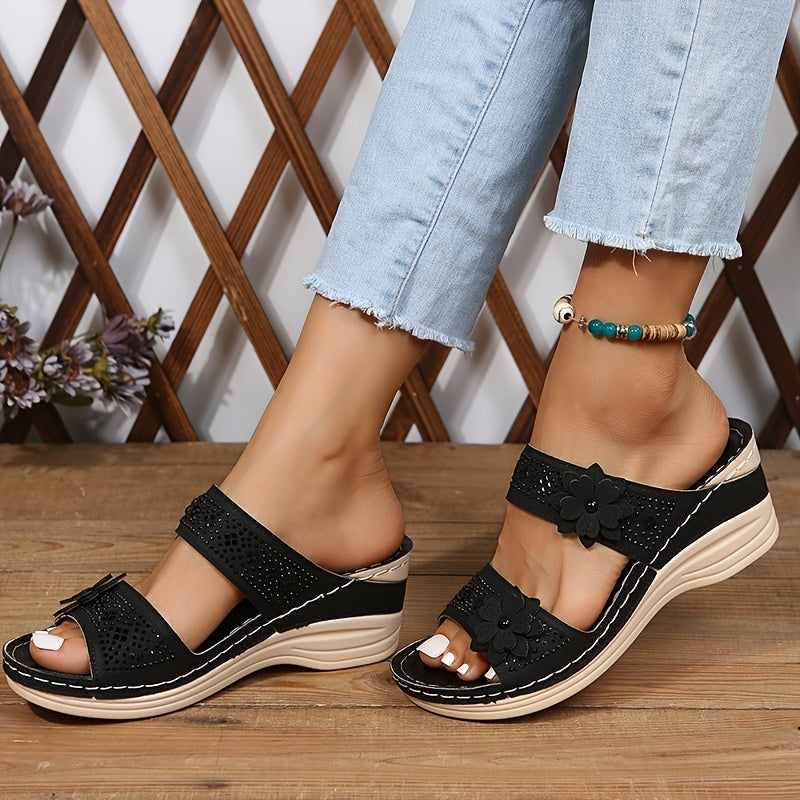 Sandal Florence with High and Comfortable Wedge Heel