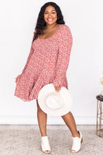 Load image into Gallery viewer, Following A Shadow Red Smocked Floral Dress

