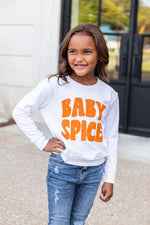 Load image into Gallery viewer, Baby Spice Orange Toddler White Graphic Sweatshirt
