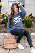 Load image into Gallery viewer, Campfire Club Navy Graphic Corded Sweatshirt
