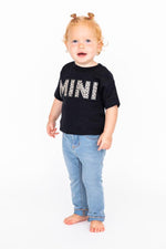 Load image into Gallery viewer, Mini Animal Print Baby Tee Black
