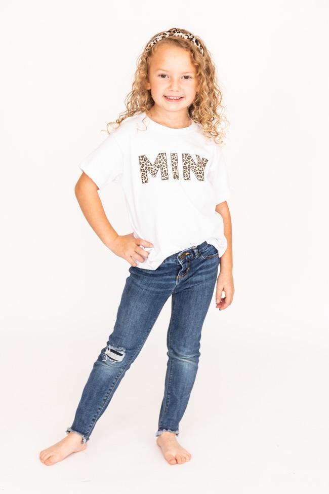 Mini Animal Print Toddler Tee White