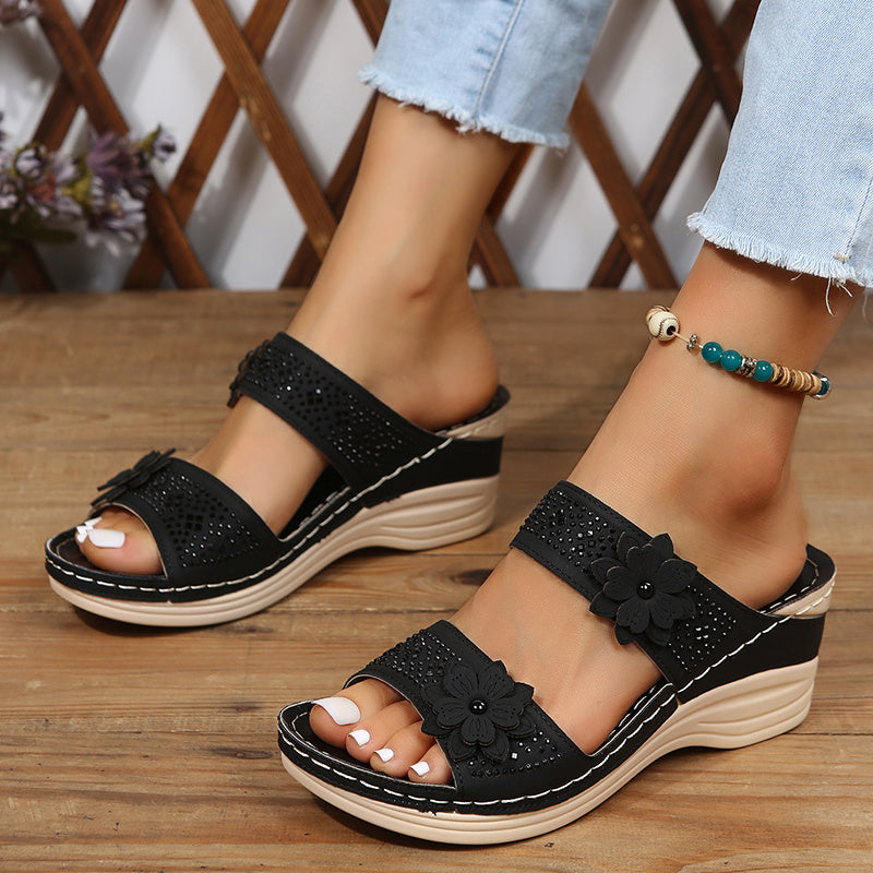 Sandal Florence with High and Comfortable Wedge Heel