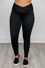 Load image into Gallery viewer, Back At It Again Solid Leggings Black
