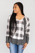 Load image into Gallery viewer, Call This Love Home Cream Plaid Blouse
