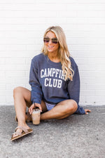 Load image into Gallery viewer, Campfire Club Navy Graphic Corded Sweatshirt
