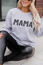 Load image into Gallery viewer, Mama Block Grey Graphic Sweatshirt
