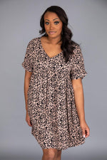 Load image into Gallery viewer, Unstoppable Feeling Babydoll Animal Print Dress
