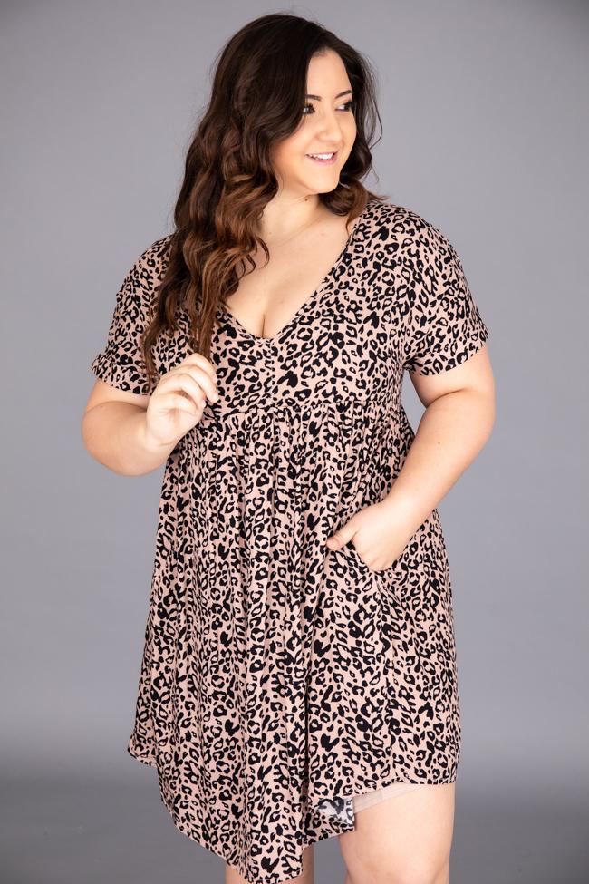 Unstoppable Feeling Babydoll Animal Print Dress