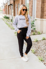 Load image into Gallery viewer, Mama Animal Print Sweatshirt Grey
