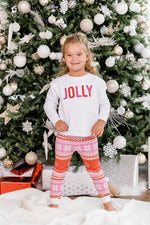 Load image into Gallery viewer, Kids Colorful Jolly White Graphic Sweatshirt
