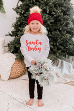 Load image into Gallery viewer, Kids Santa Baby White Graphic Sweatshirt
