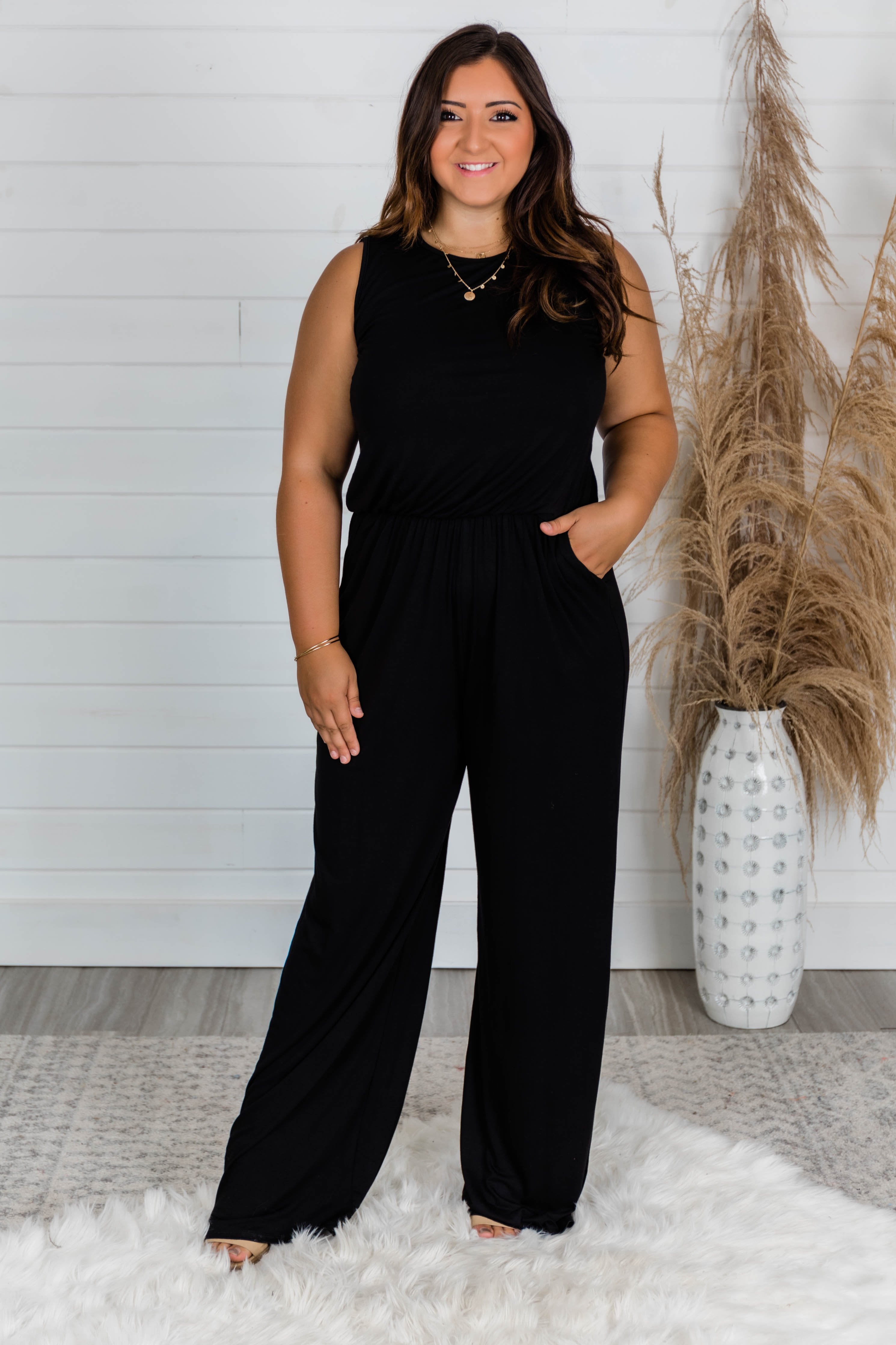 So Much Love Black Jumpsuit