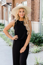 Load image into Gallery viewer, So Much Love Black Jumpsuit
