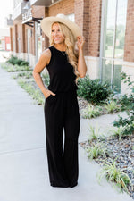Load image into Gallery viewer, So Much Love Black Jumpsuit
