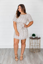 Load image into Gallery viewer, Stylish And Chic Spotted Dress Beige
