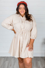 Load image into Gallery viewer, What I Like About You Shirt Dress Taupe
