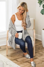 Load image into Gallery viewer, Won&#39;t Change My Heart Grey Cardigan

