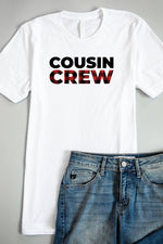 Load image into Gallery viewer, Cousin Crew Graphic White Tee
