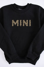 Load image into Gallery viewer, Mini Animal Print Kids Sweatshirt Black
