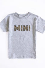 Load image into Gallery viewer, Mini Animal Print Baby Tee Grey
