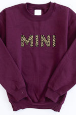 Load image into Gallery viewer, Mini Animal Print Kids Sweatshirt Burgundy
