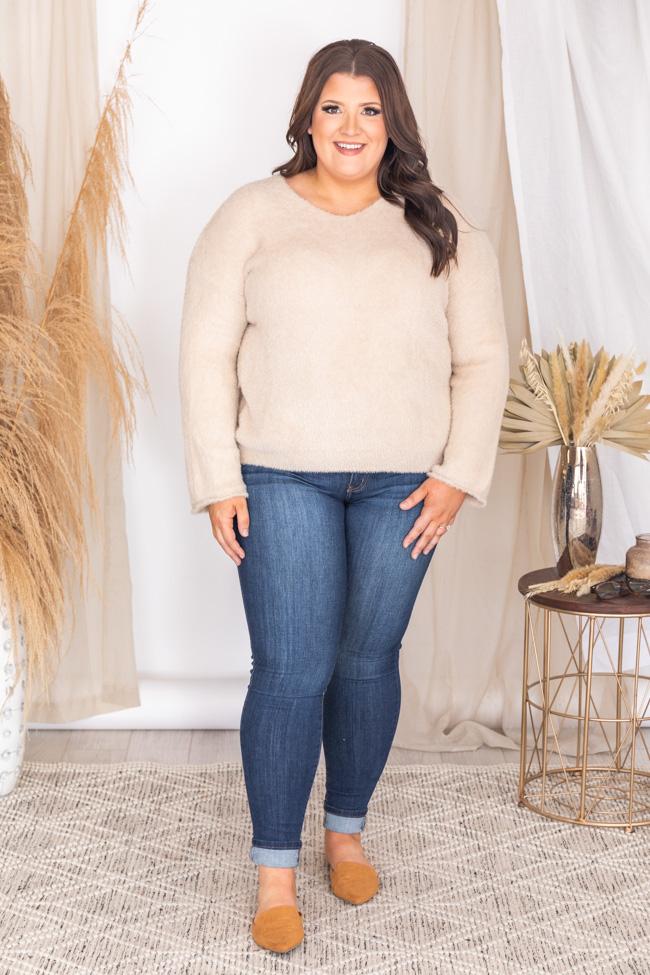 A Lucky Break Taupe Sweater