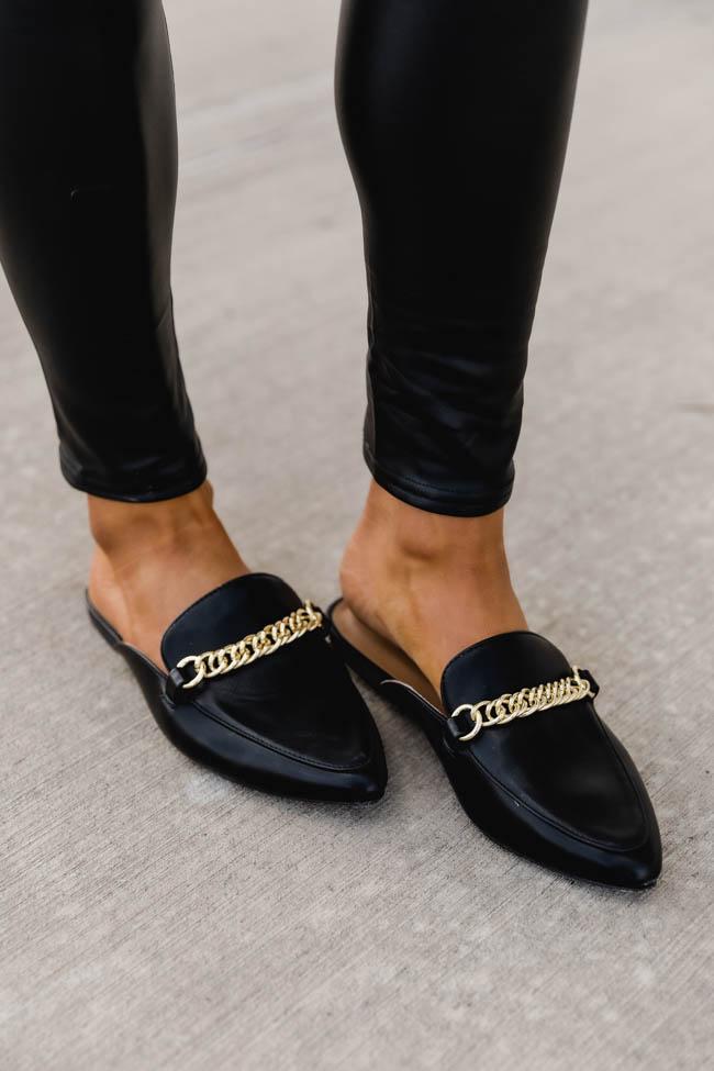 Millie Leather Black Mules